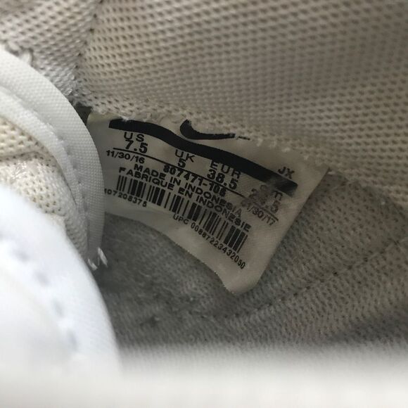 Nike Classic Cortez White/Gold Leather Shoes 807471-106 Women’s Size 7.5 - Picture 11 of 12